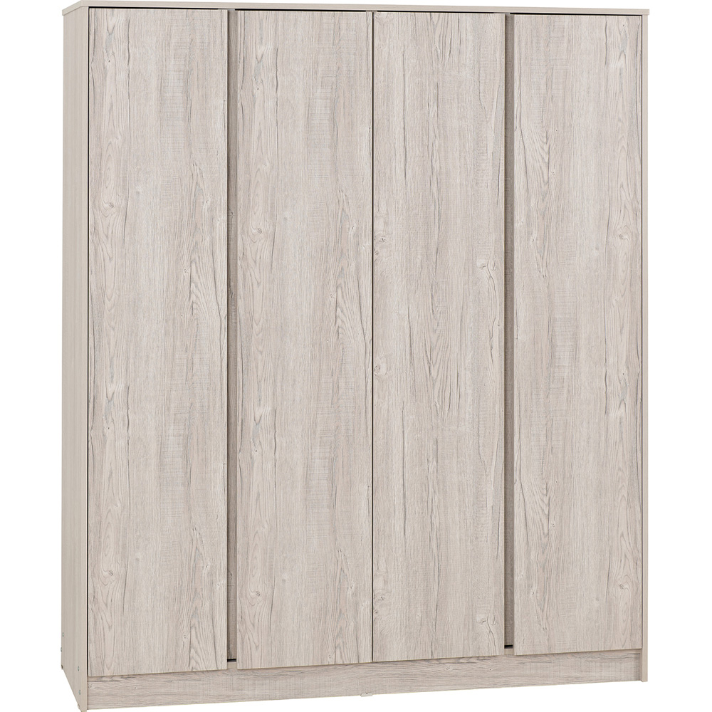 Seconique Malvern 4 Door Wardrobe Urban Snow Bedroom Furniture Set Image 3