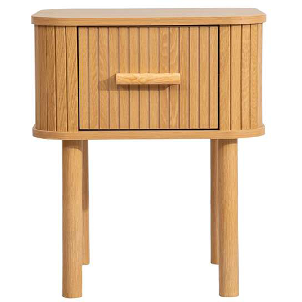 Birlea Axel Single Drawer Fluted Bedside Table Image 3