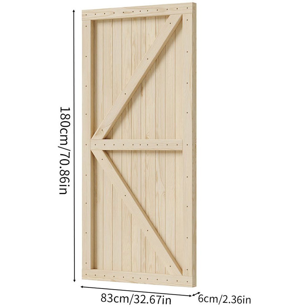 Living and Home Wooden Garden Gate with Latch 2.7 x 5.9ft Image 8