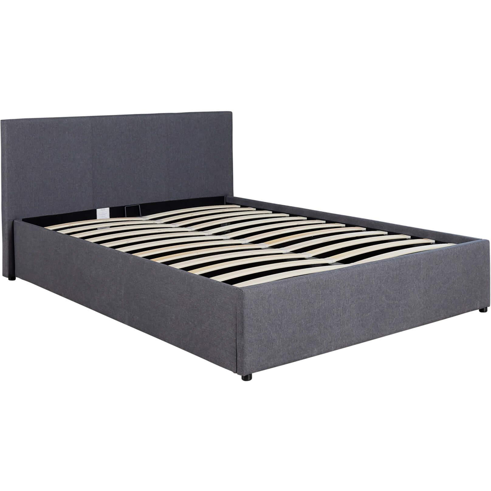 Home Source Endura Double Hopsack Fabric Ottoman Bed Image 2