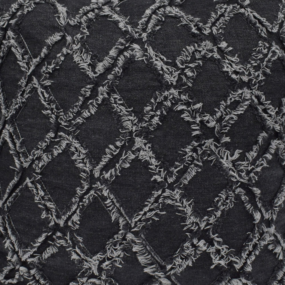 Velosso Denim Charcoal Tuft Filled Cushion 43 x 43cm 2 Pack Image 2