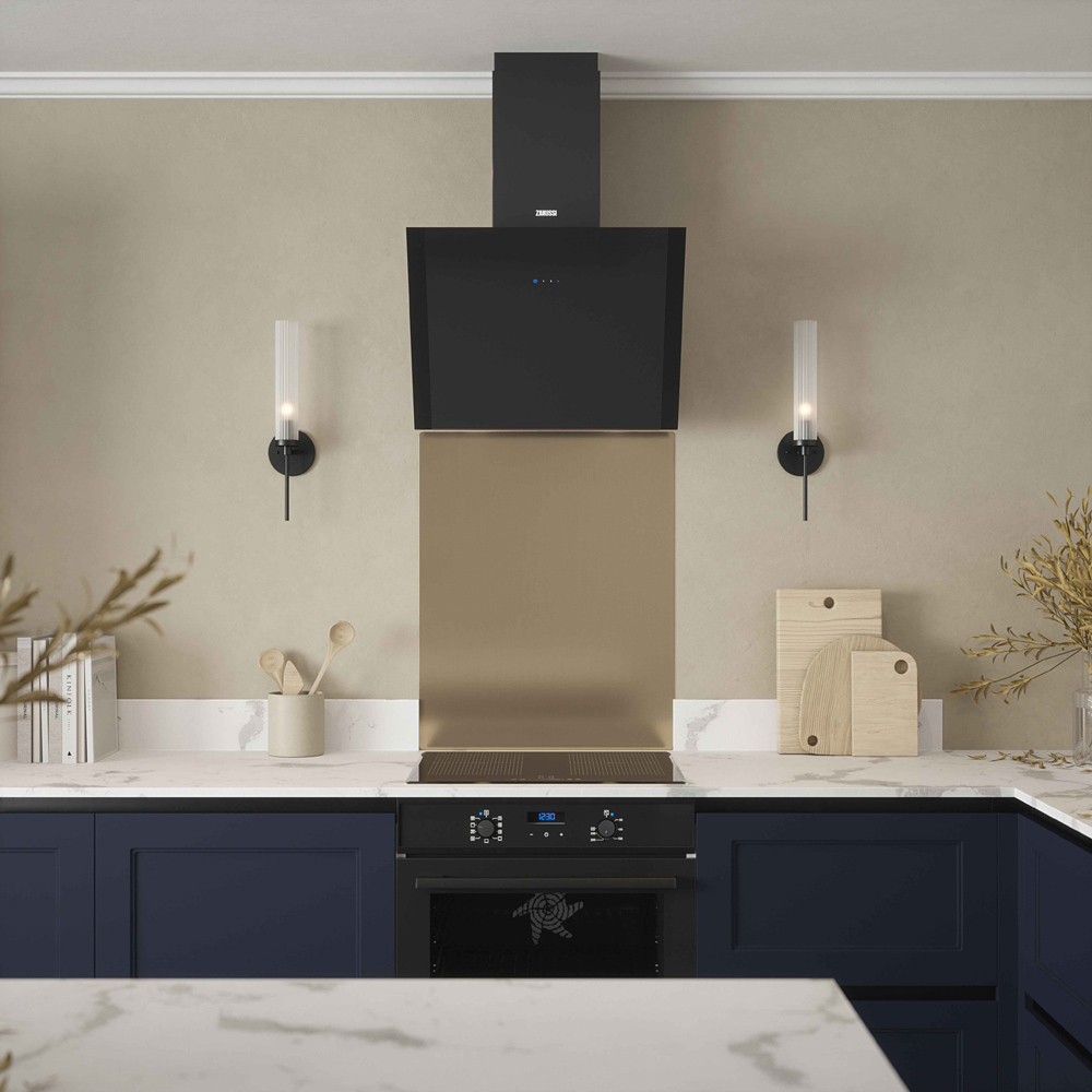 Metallico Gold Shimmer Stainless Steel Kitchen Splashback 60 x 75 cm Image 3
