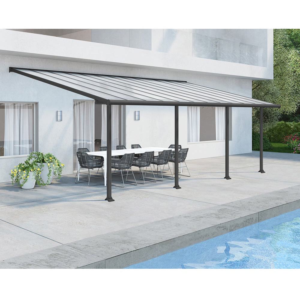 Palram Canopia Olympia Grey Clear 3 x 7.30m Patio Cover Image 5