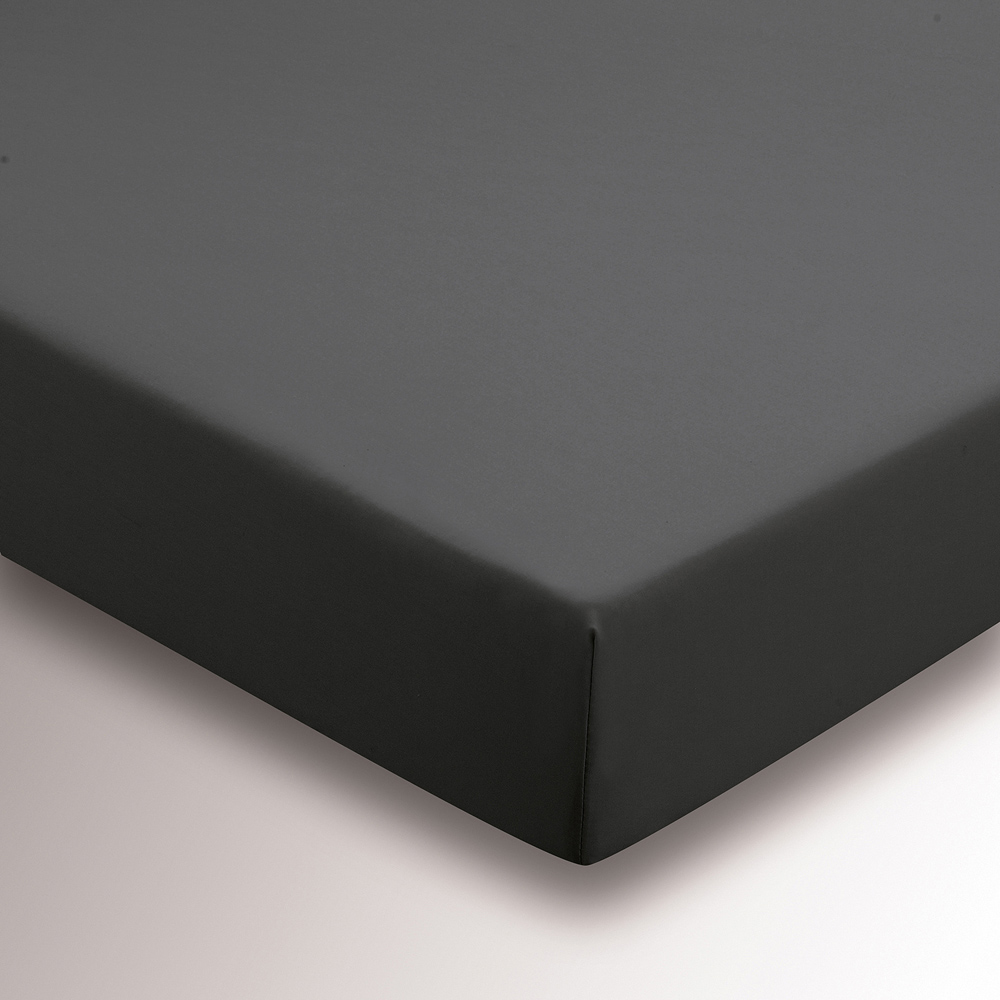 Helena Springfield King Size Charcoal Plain Dye Fitted Bed Sheet Image 2