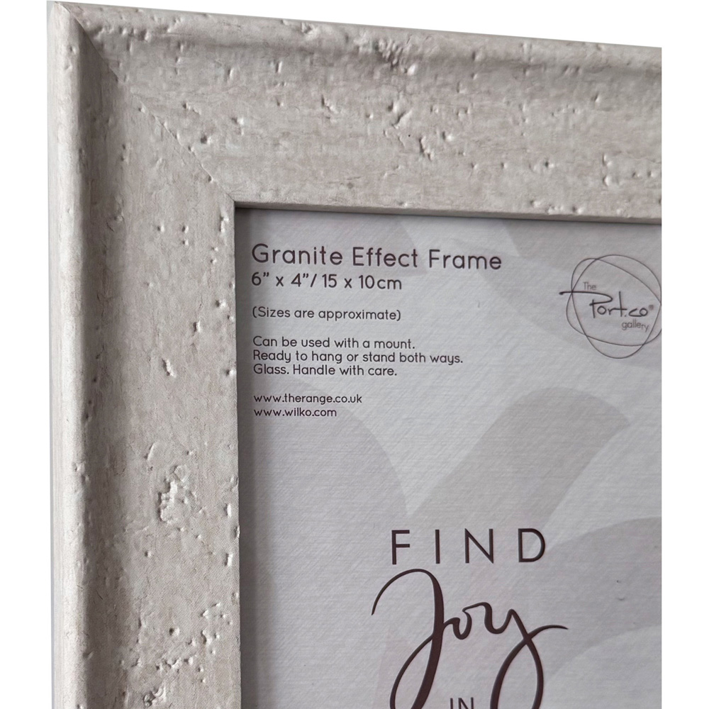 Granite Effect Photo Frame Light Grey 4 x 6 inch Image 6