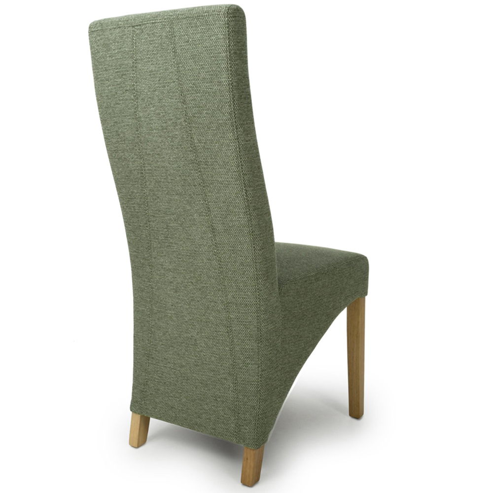 Shankar Baxter Set of 2 Green Weave Dining Chair Image 3
