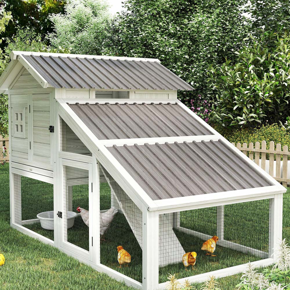 Outsunny Grey Wood Effect Metal Greenhouse Roofing Sheet 12 Pack Image 3
