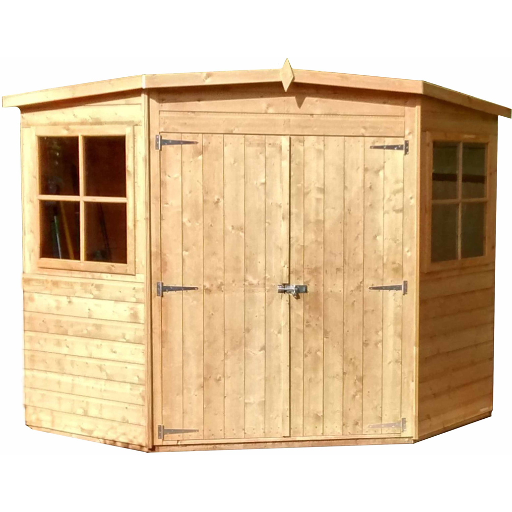 Shire 10 x 10ft Double Door Shiplap Corner Shed Image 1