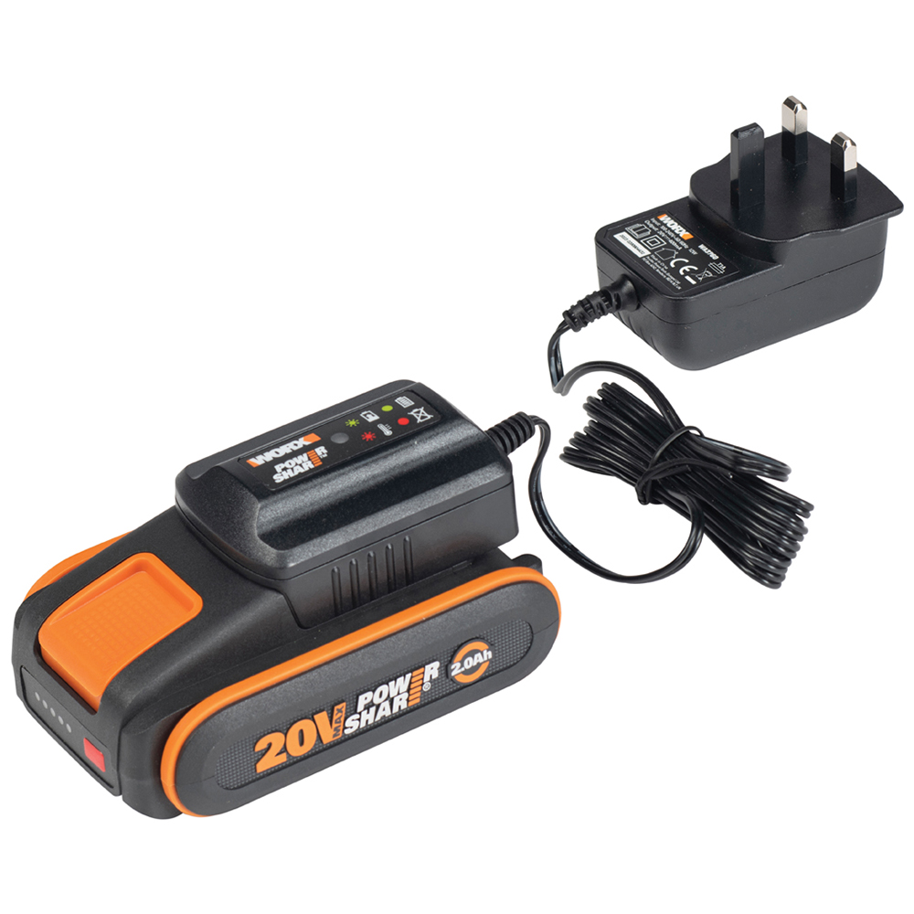 Worx WX355.1 20V 55Nm Cordless Combi Drill with 2.0Ah Battery and Charger Case Image 6