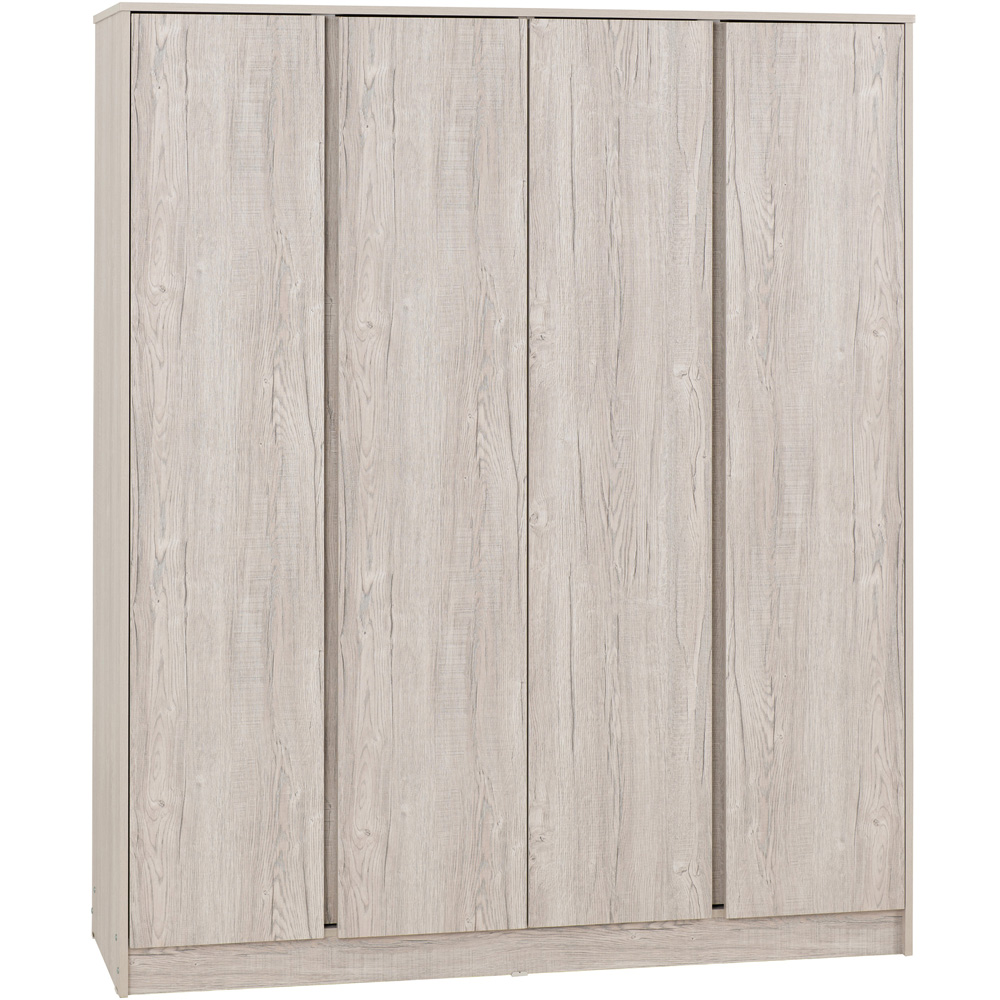 Seconique Malvern 4 Door Urban Snow Wardrobe Image 2