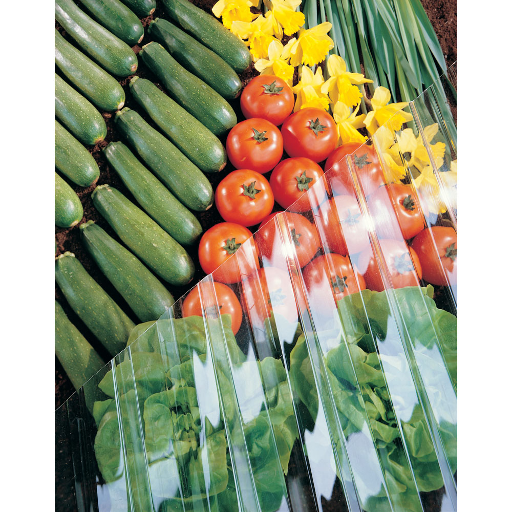 Vistalux 3 inch PVCu ASB Clear Lightweight Corrugated Sheet 1830 x 0.8mm Image 2