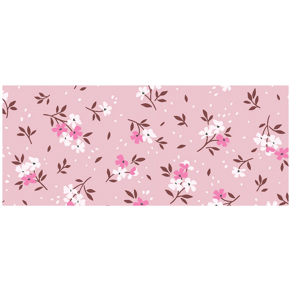 Warren Reed Designer Pretty Pink Flower Pattern Glass Bathroom Splashback 25 x 60cm Image 2