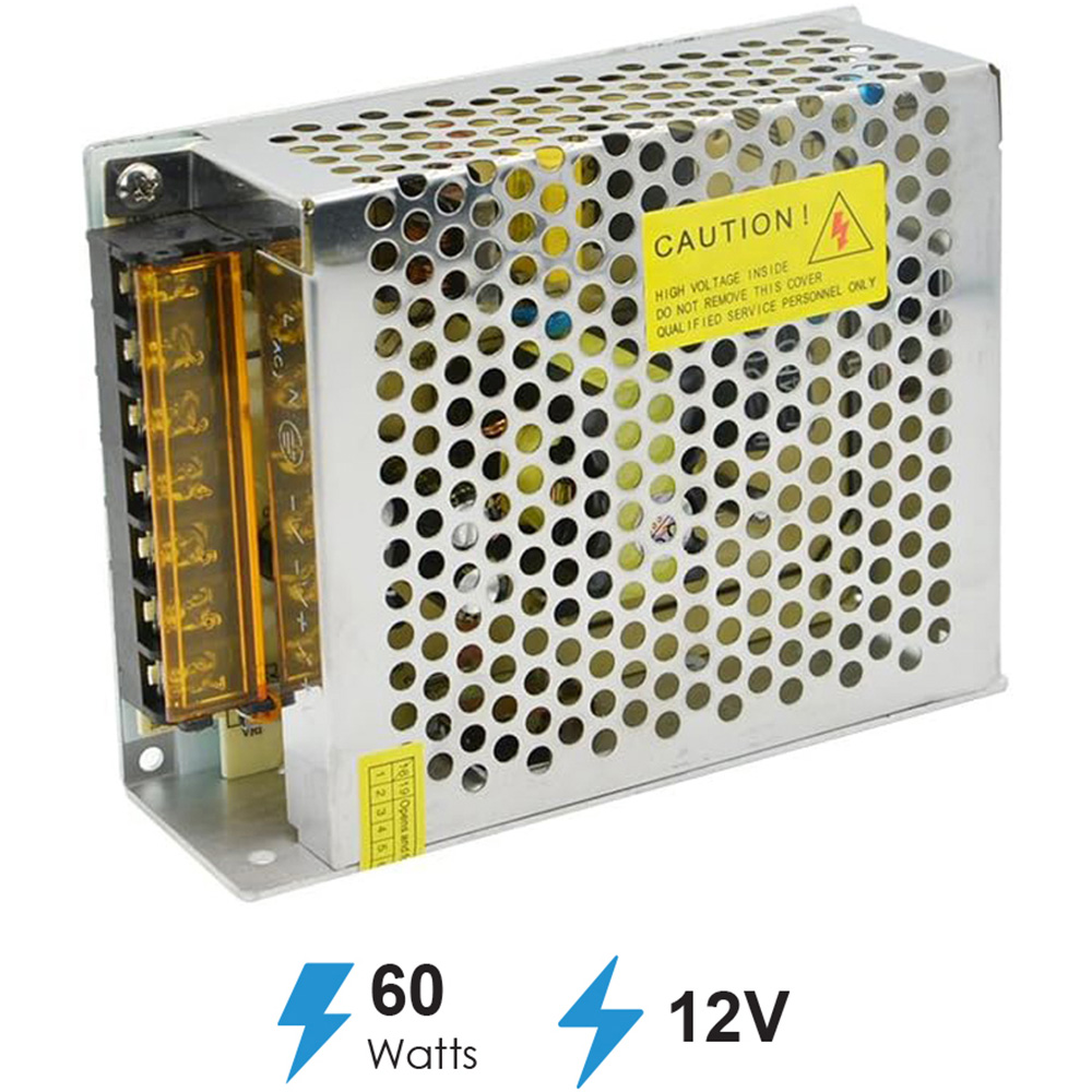 Ener-J 12V 5A 60W DC Metal Power Supply Driver for LED Image 6