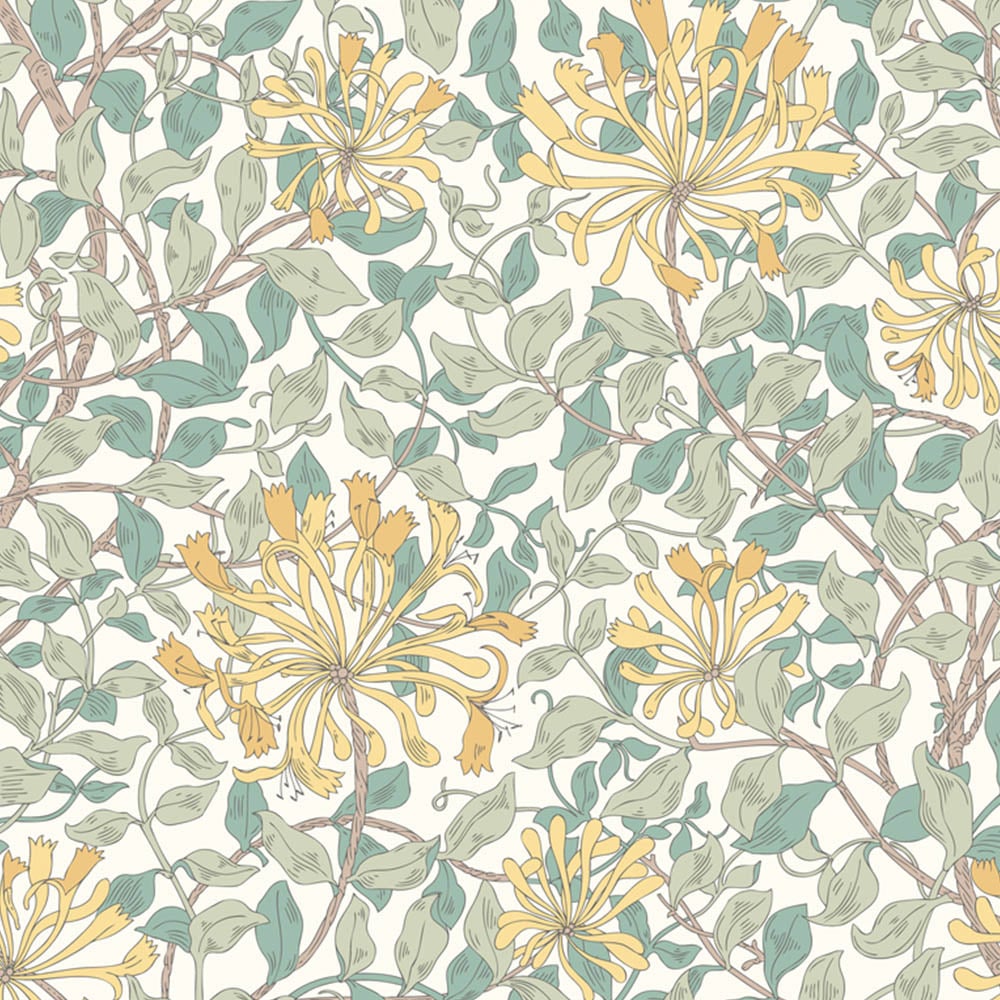 Origin Murals Honeysuckle Blue Wall Mural Image 2