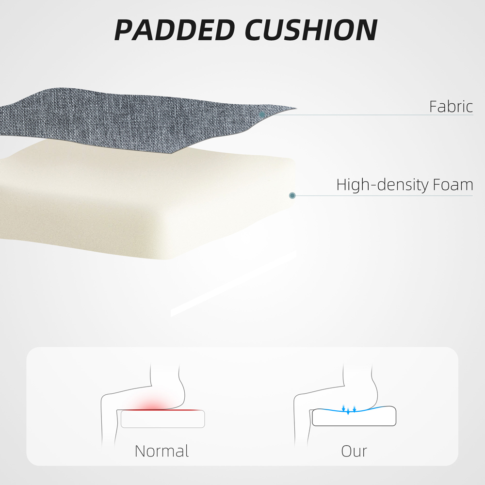 Portland Grey Armless Office Chair Image 6