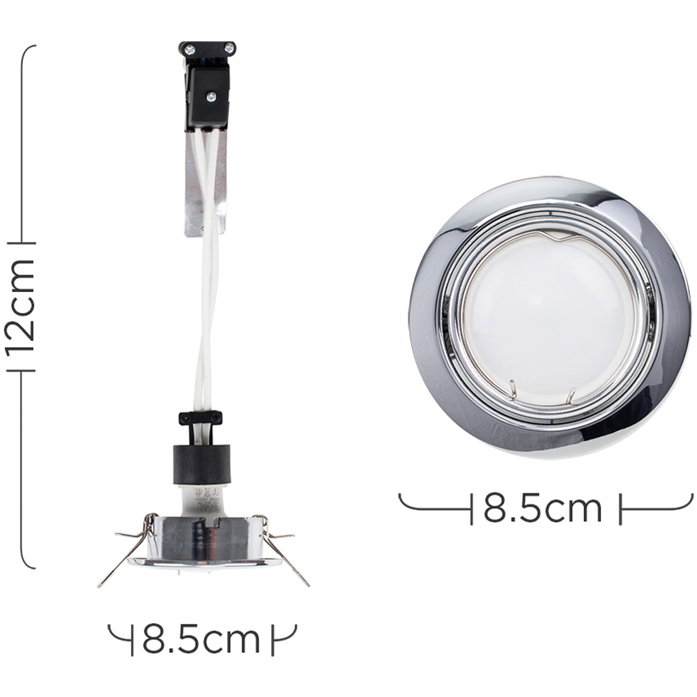 ValueLights Chrome Tiltable Warm White LED Ceiling Downlight 6 Pack Image 5