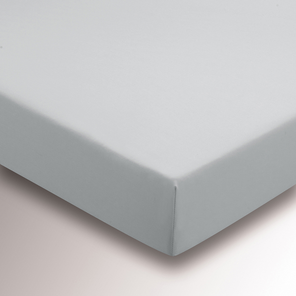 Helena Springfield Single Silver Plain Dye Fitted Bed Sheet Image 2