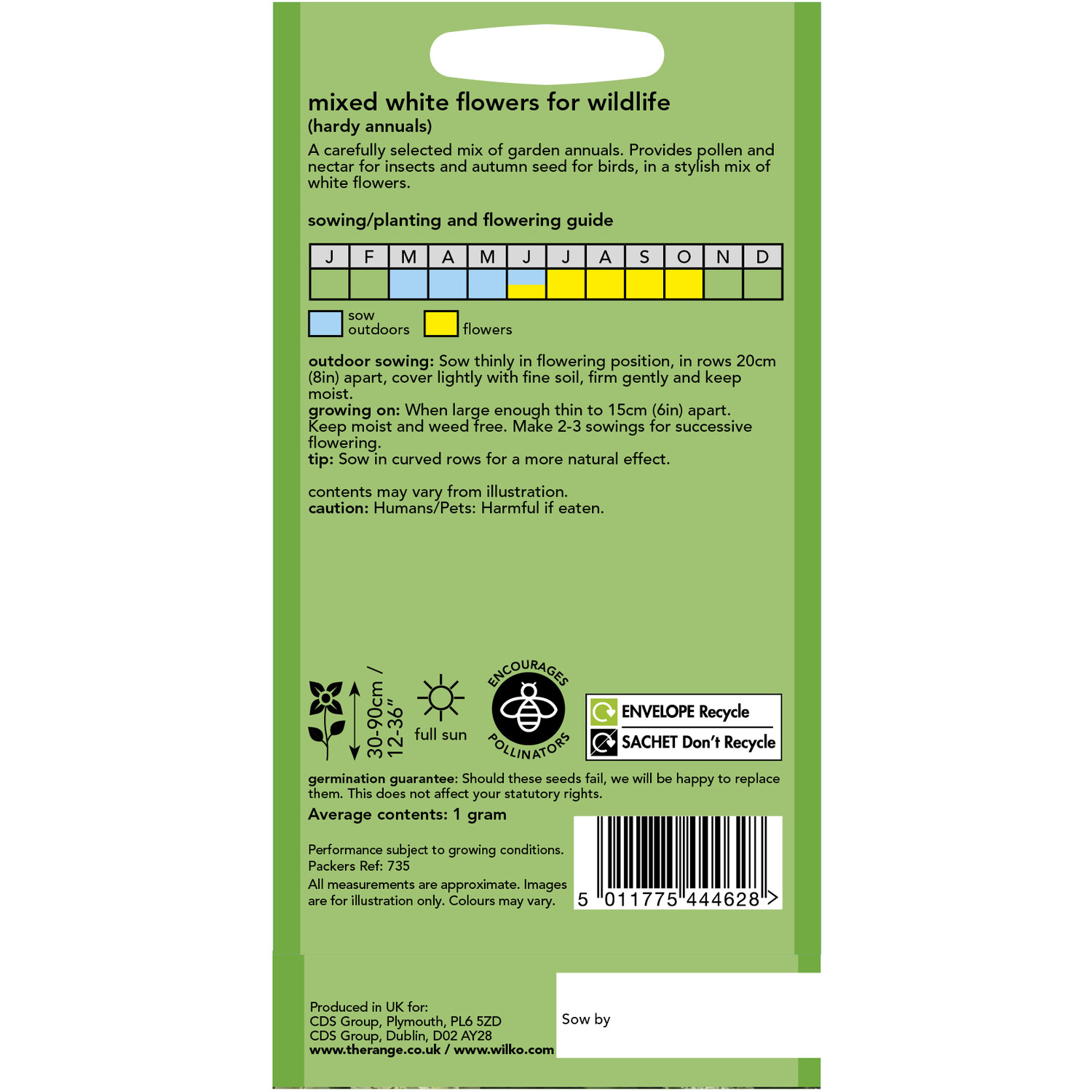 Wilko Mixed White Flowers for Wildlife Seeds Image 2