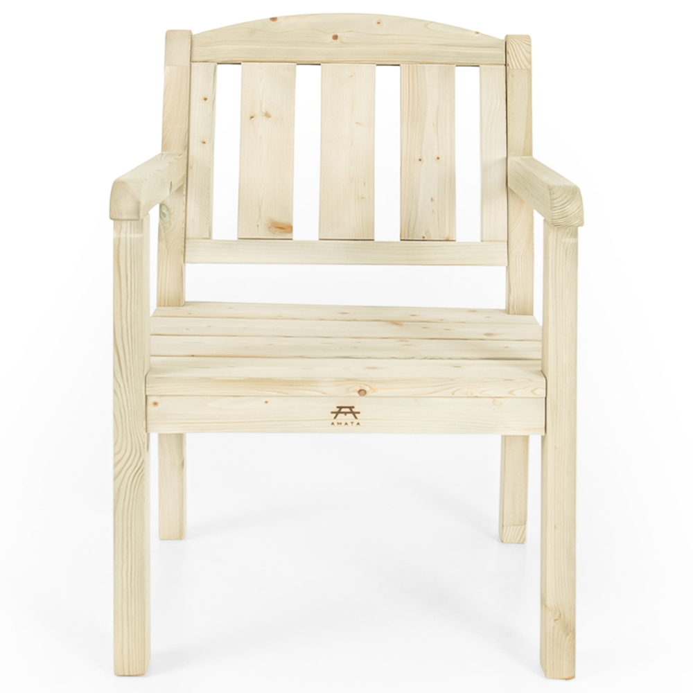 AMATA Ungurs Green Wooden Garden Chair Image 2