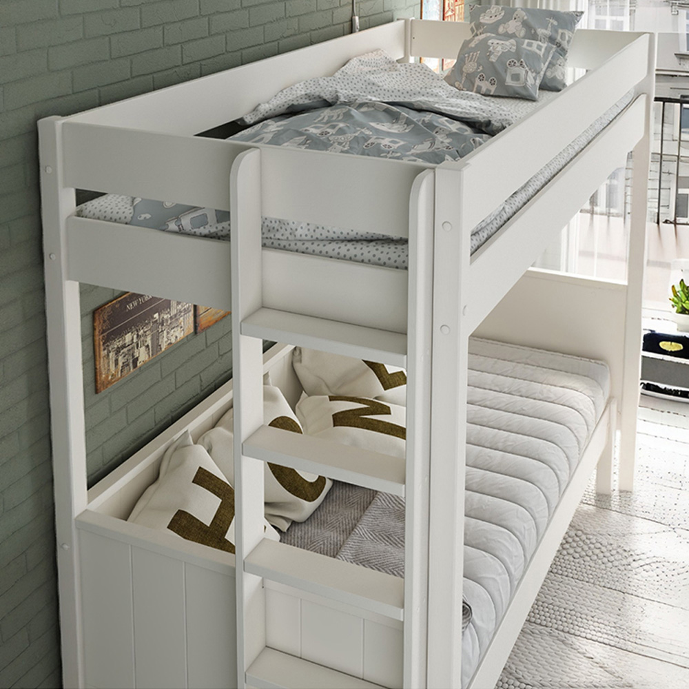 Noomi Arvid Single White Pull Out Bunk Bed Image 6