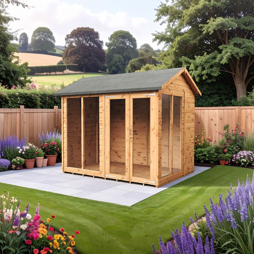Empire Sheds 6 x 8ft Double Door Tongue and Groove Wooden Apex Garden Shed Image 2