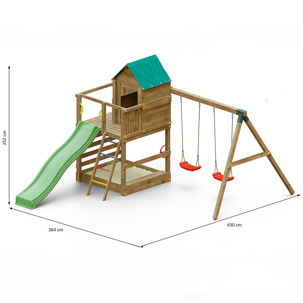 Shire Jarcas Mixter Kids Wooden Multi Play Set Equipment Image 5