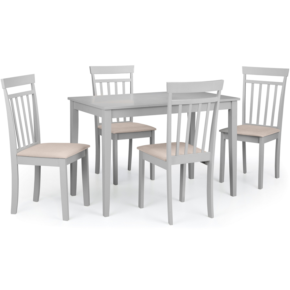 Julian Bowen Taku Coast 4 Seater Dining Set Grey Image 2