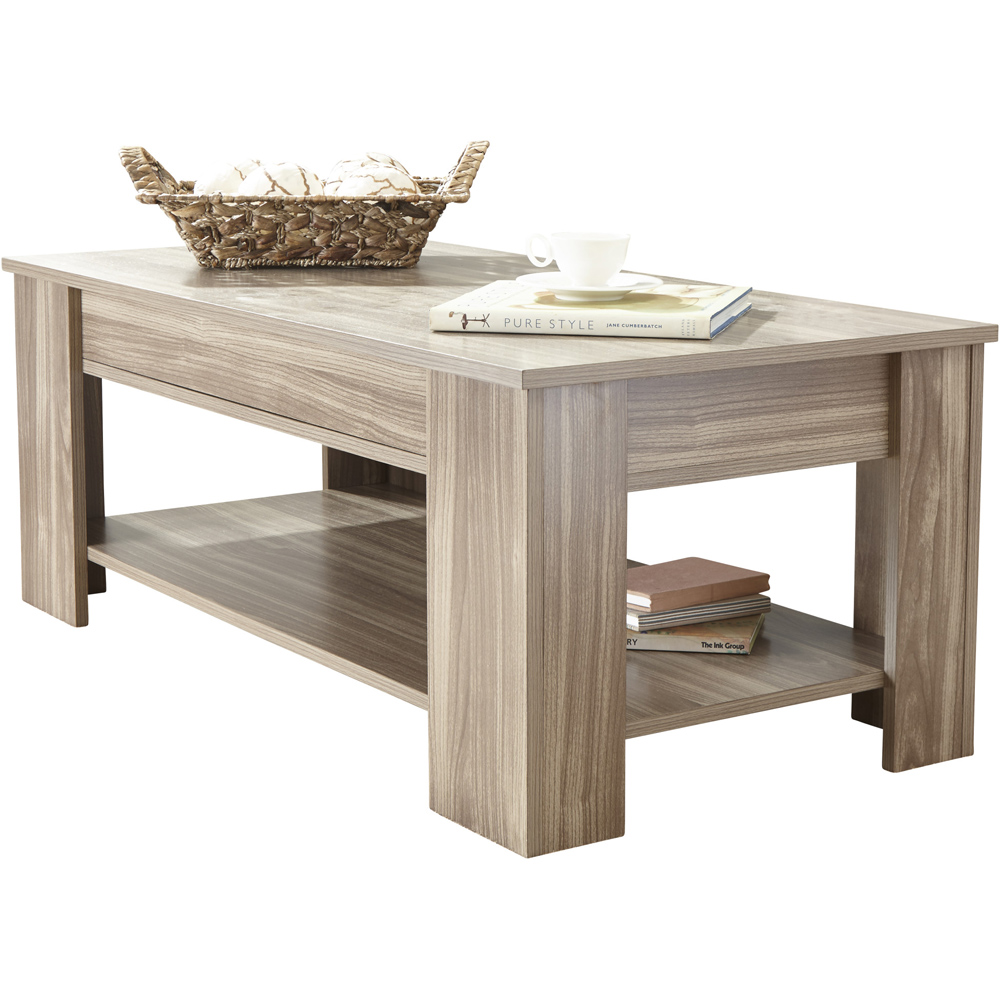 GFW Walnut Lift Up Coffee Table Image 2