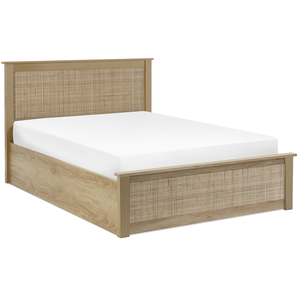 Julian Bowen Padstow Ottoman Double Oak Bed Frame Image 2
