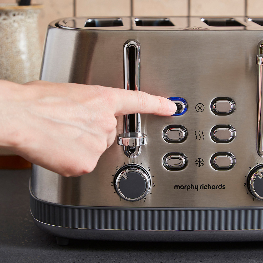 Morphy Richards Mexborough 242902 Grey Trim Stainless Steel 4 Slice Toaster Image 6