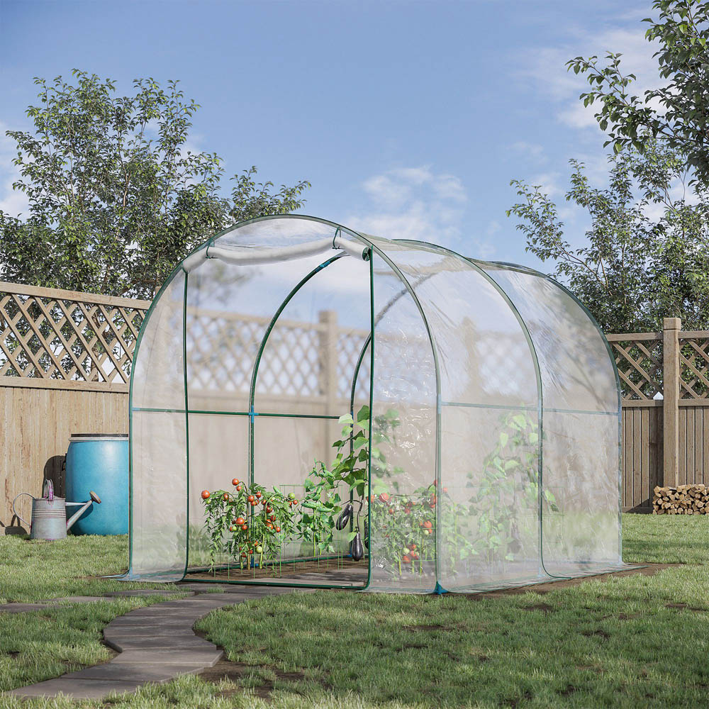 Outsunny Transparent 8 x 6.5ft Walk In Greenhouse Image 2