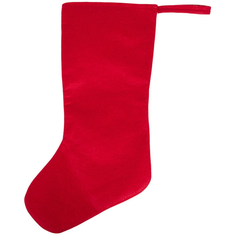 Traditional Christmas Bear Stocking Red and White Image 2
