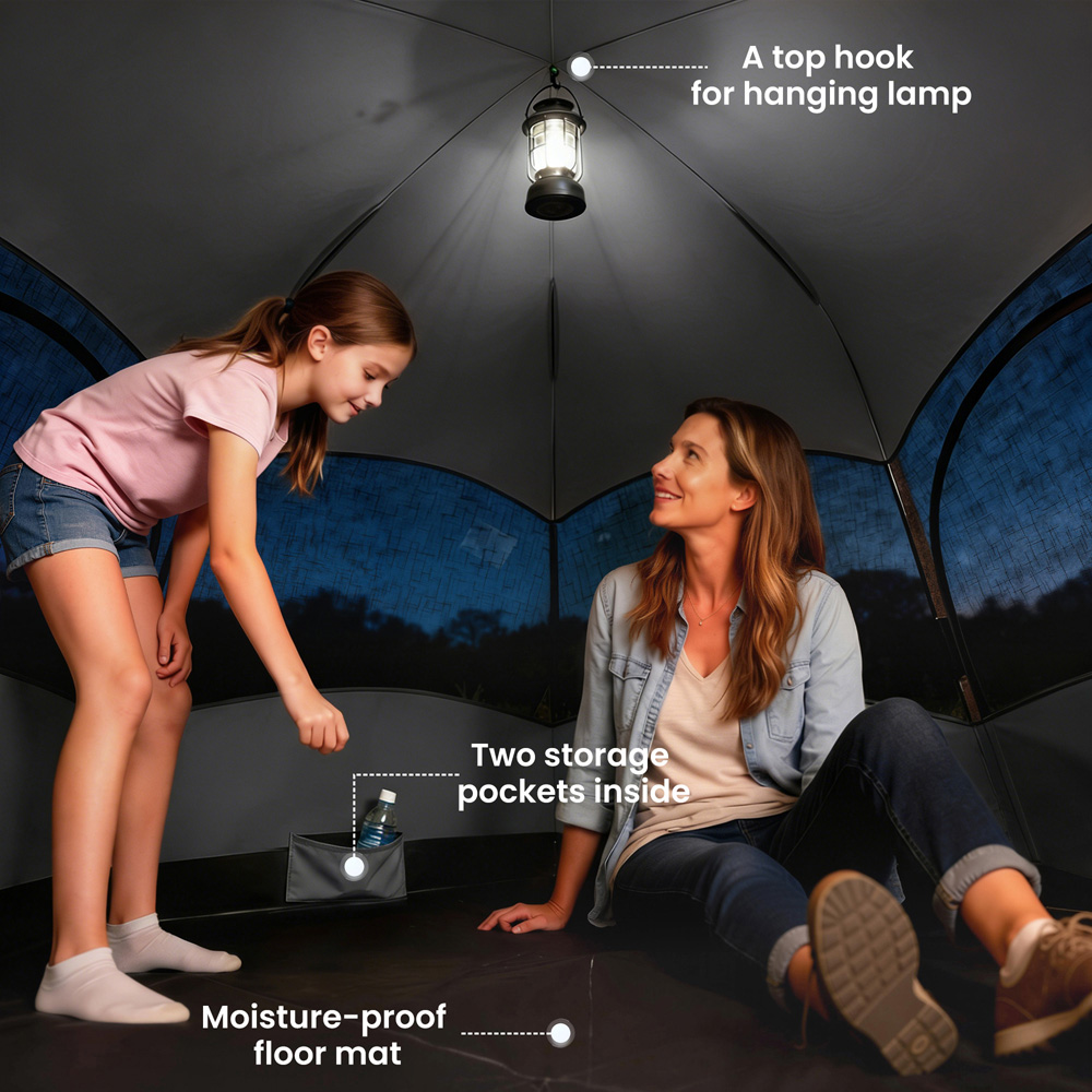 Outsunny Double Layer Portable Pop-Up Tent with Rainfly Image 8