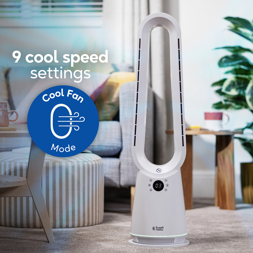Russell Hobbs RHBHC2030W-SMT White Smart Bladeless Heater and Cooler with Remote 2000W Image 6