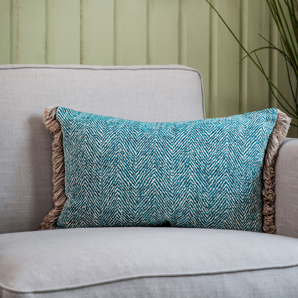 Voyage Maison Oryx Azure Feather Filled Cushion 40 x 60cm Image 2