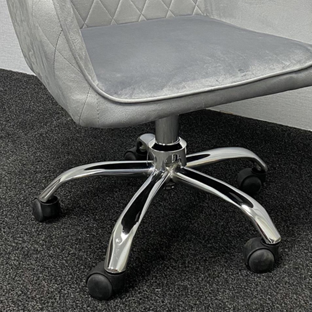 Kosy Koala Grey Wooden Office Desk with Velvet Upholstered Chair Image 4