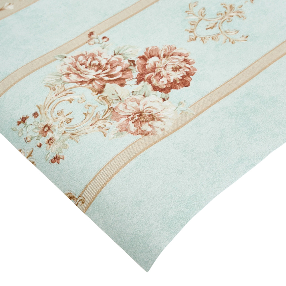 Living and Home Light Green Flower Pattern Damask 3D Embossed Wallpaper Roll 950 x 53cm Image 5