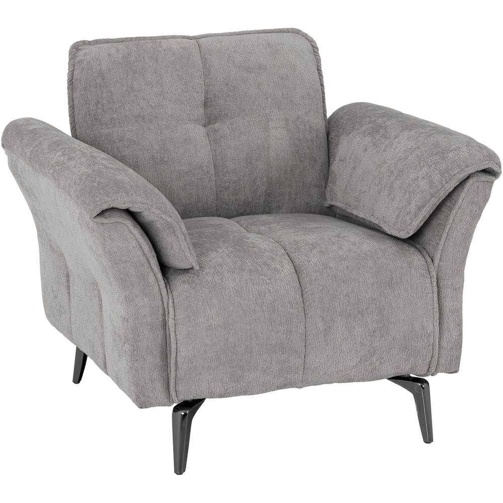 Seconique Amalfi Single Seater Grey Fabric Chair Image 2
