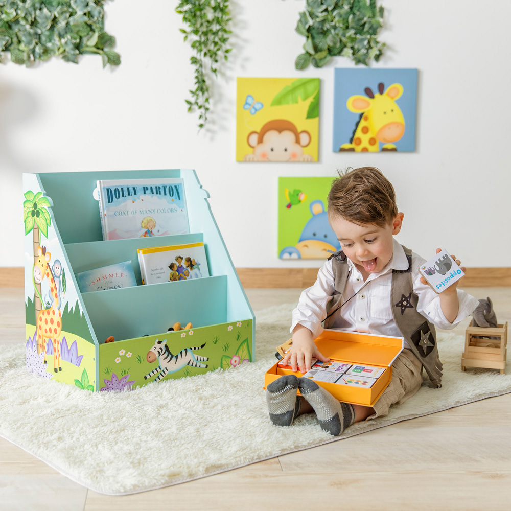 Teamson Kids Fantasy Fields 3 Shelf Sunny Safari Toddler Bookshelf Image 5