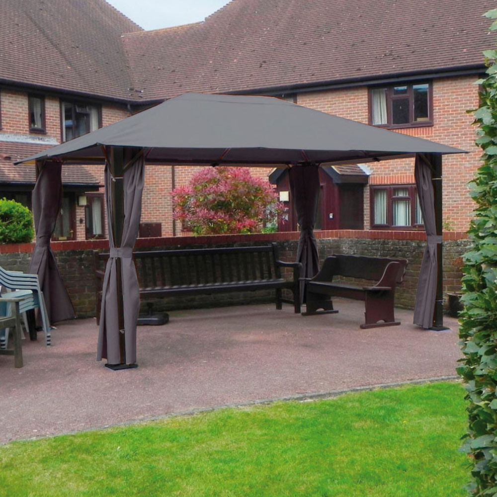 Glendale Highfield 4 x 3m Grey Garden Gazebo Image 1