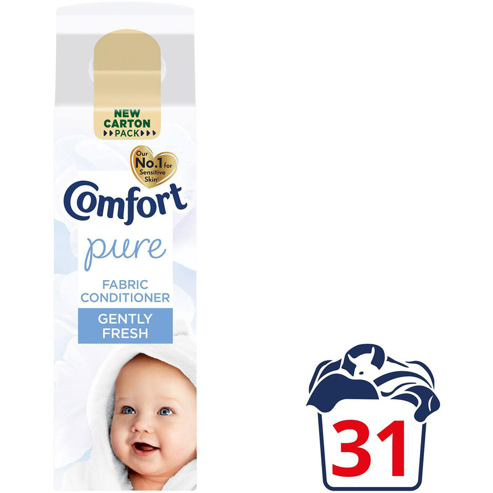 Comfort Pure Gently Fresh Fabric Conditioner 31 Washes 930ml 6 Pack Image 3
