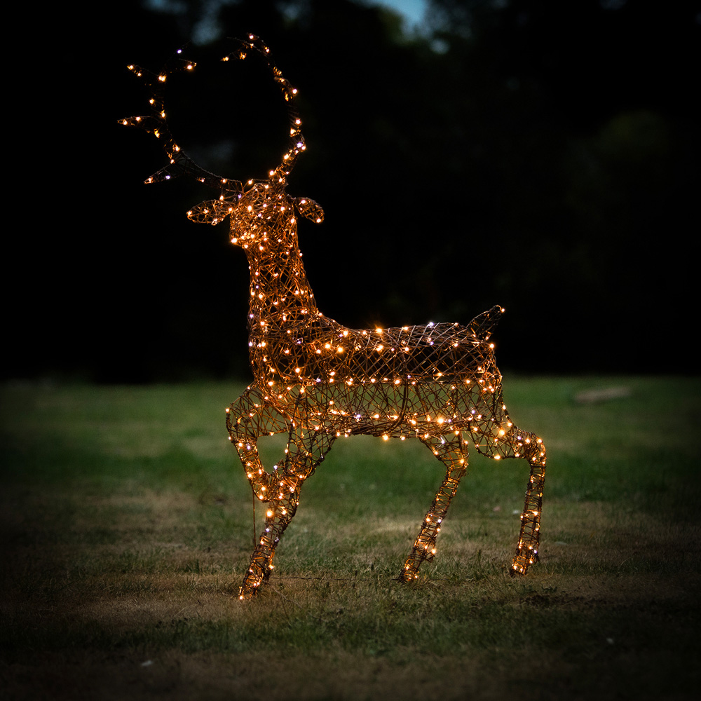 The Christmas Centre 330 LED Soft Acrylic Light-Up Stag Reindeer 4.5ft Image 9