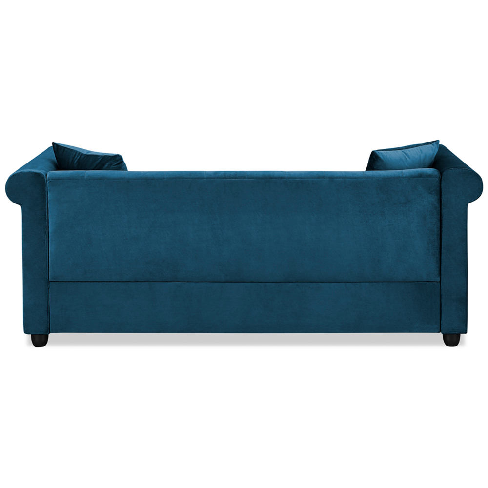 Home Detail Ascot Chesterfield 3 Seater Blue Velvet Sofa Image 4