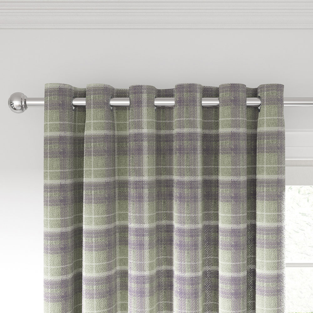 Helena Springfield Harriet Woven Lined Grape and Linen Eyelet Curtains 2288 x 183cm Image 2