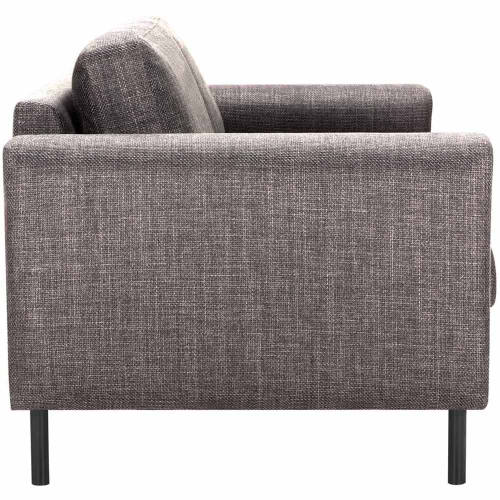 Florence Omaha 4 Seater Light Grey and Brown Basel Fabric Sofa Set Image 6