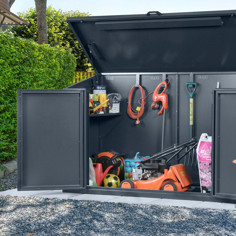 Asgard Access 7 x 4ft Double Door Green Garden Shed Image 2