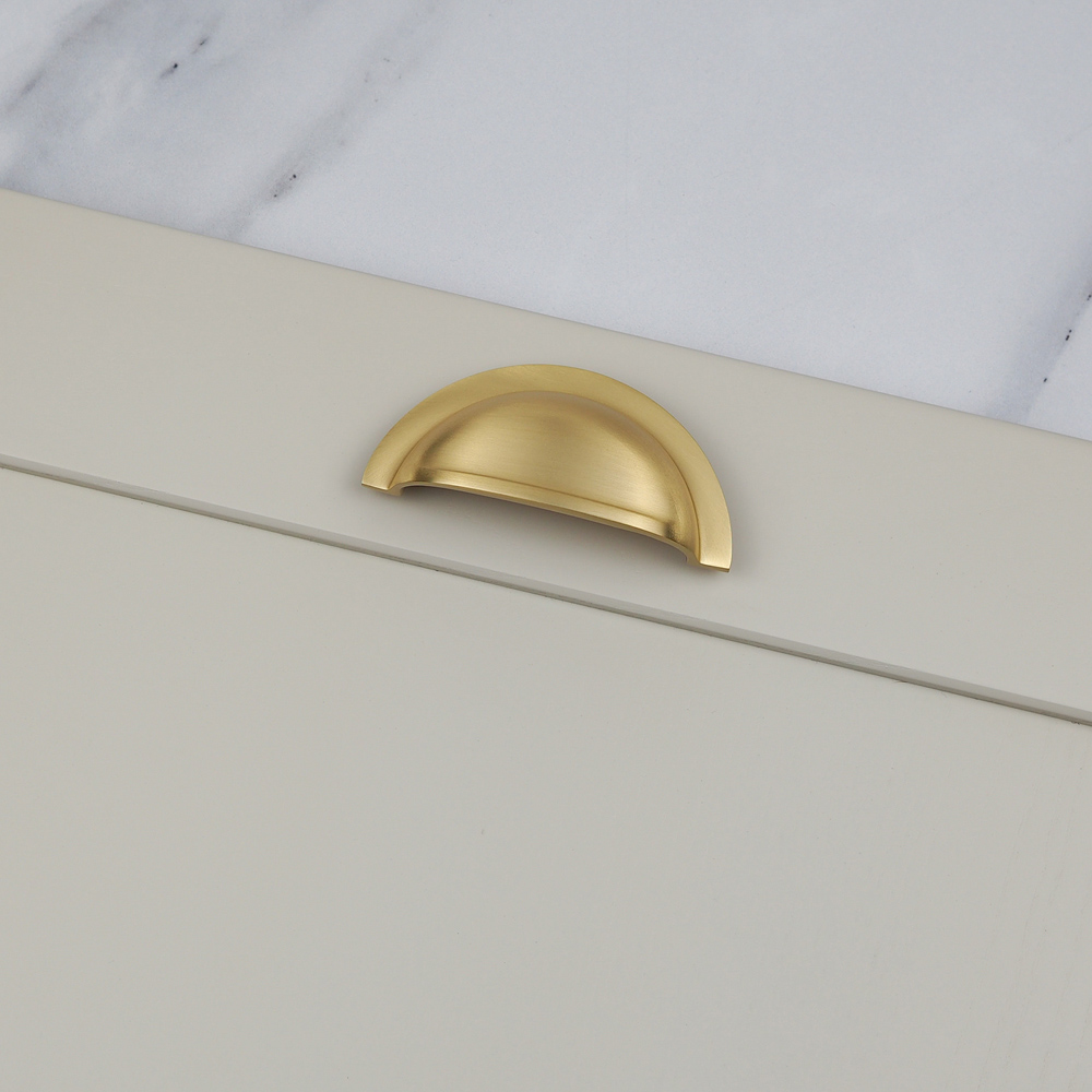 Handle & Home Satin Brass Cup Handle 76mm Image 2