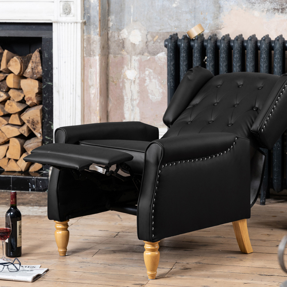 Artemis Home Galena Black Manual Recliner Chair Image 3