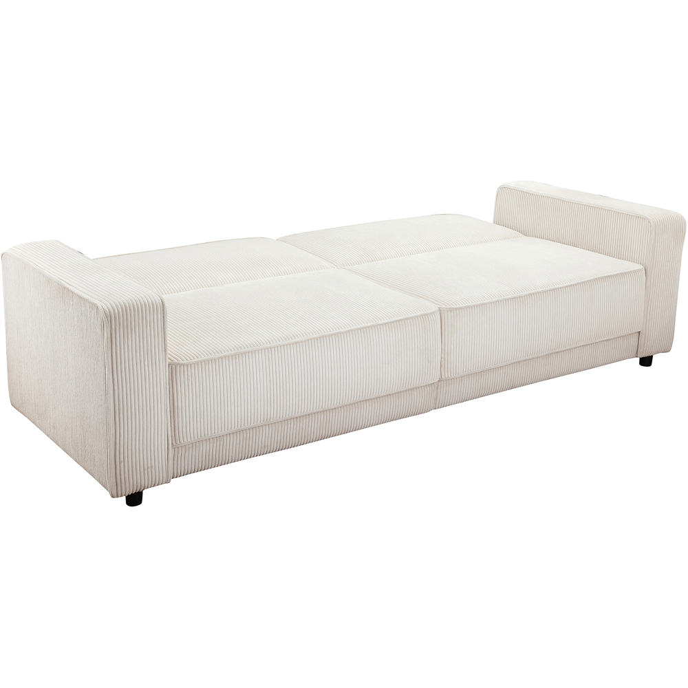 Dorel Allie 3 Seater Cream Corduroy Sofa Bed Image 3