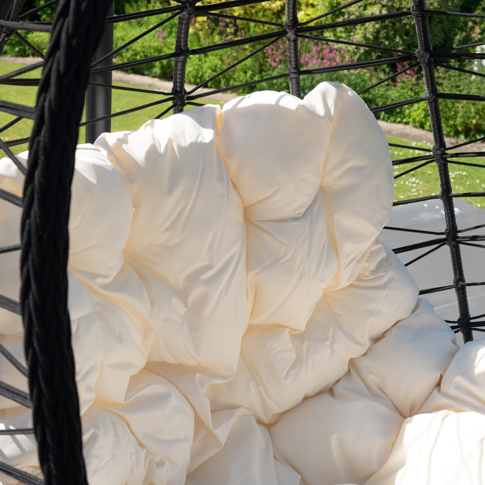 Artemis Home Hebden White Garden Hanging Egg Chair Image 2